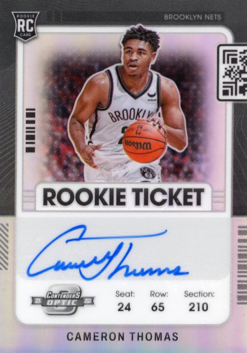 2021/22 Panini Contenders Optic Cameron Thomas Rookie Ticket RC #137 - Autograph Nets