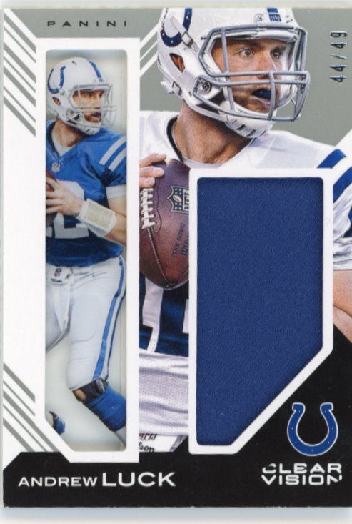 2015 Panini Clear Vision Andrew Luck Framed Fabrics #FF-AL - Relic #/49 Colts