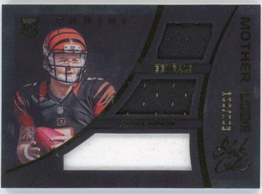 2014 Panini Black Gold AJ McCarron RC #ML-AJ - #/299 Relic Bengals