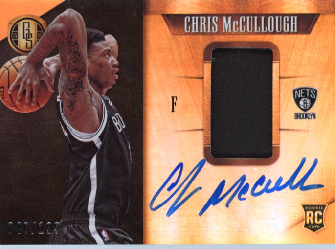 2015/16 Panini Gold Standard Chris McCullough RC #206 - Autograph Relic #/199 Nets