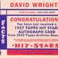 2023 Topps Archives David Wright #57HS-DW - Autograph Mets