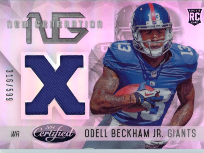 2014 Panini Certified Odell Beckham Jr. RC #NG-OB - #/599 Relic Giants