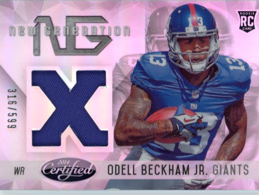 2014 Panini Certified Odell Beckham Jr. RC #NG-OB - #/599 Relic Giants