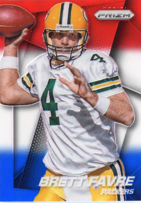 2014 Panini Prizm Brett Favre #77 - Red White Blue Packers