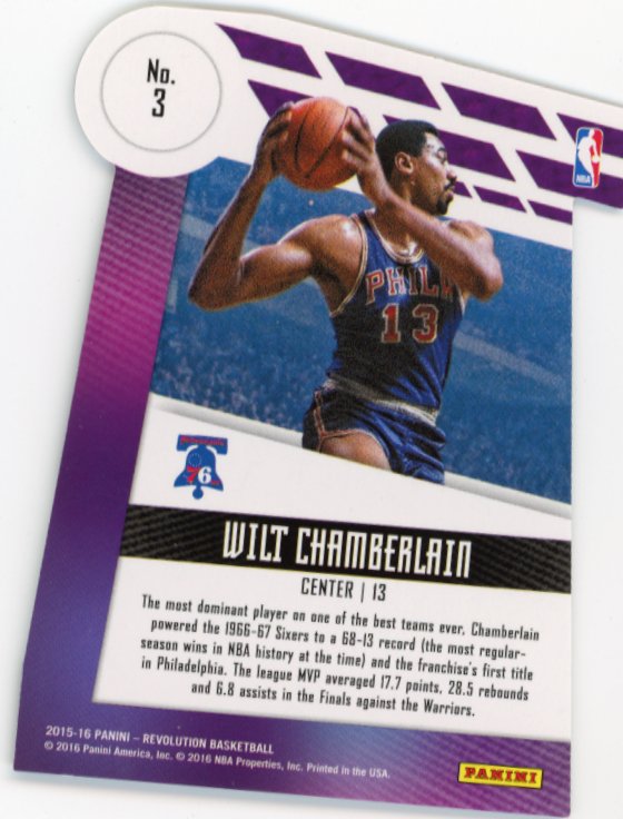 2015/16 Panini Revolution Wilt Chamberlain Icons #3 - 76ers