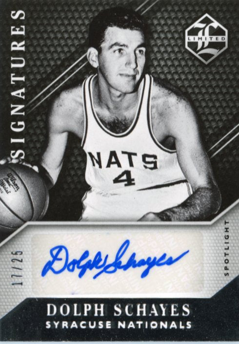 2015/16 Panini Limited Dolph Schayes Signatures #LS-DS - Autograph 76ers