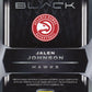 2021/22 Panini Black Jalen Johnson Rookie Memorabilia RC #RMA-JJ - Autograph Relic #/49  Hawks