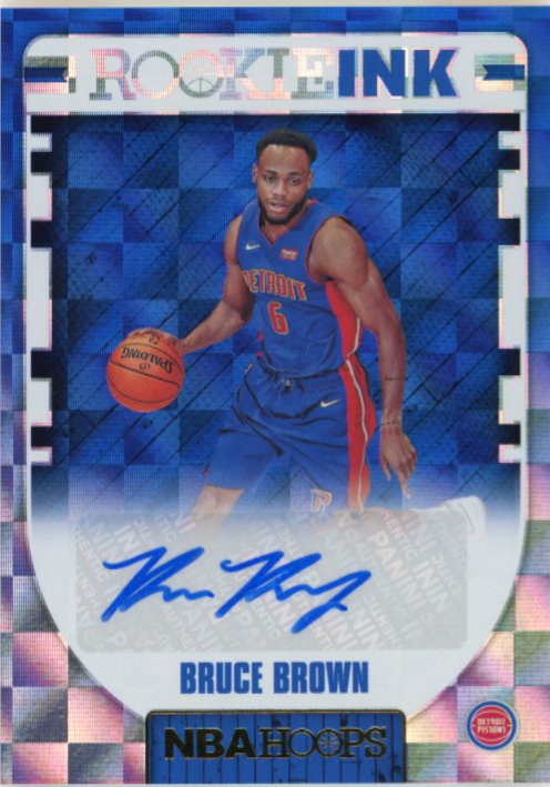 2018/19 Panini NBA Hoops Bruce Brown Rookie Ink RC #RI-BB - Autograph Pistons