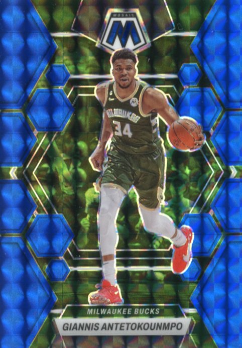 2022/23 Panini Mosaic Giannis Antetokounmpo #15 - Blue #/199