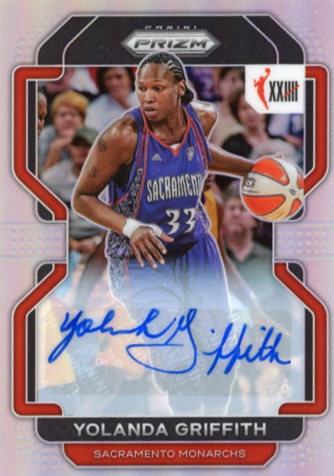 2022 Panini Prizm Yolanda Griffith #163 - Silver Autograph Monarchs