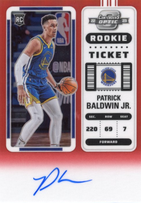 2022/23 Panini Contenders Optic Patrick Baldwin Jr. #129 - #/99 Red Autograph