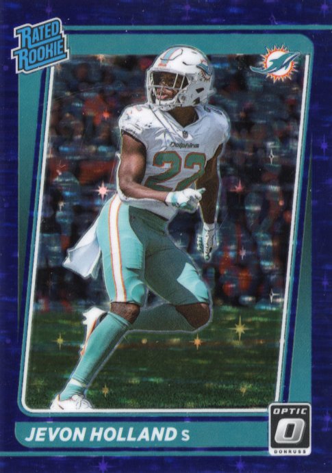 2021 Panini Donruss Optic Jevon Holland Rated Rookie RC #267 - #/15 Purple