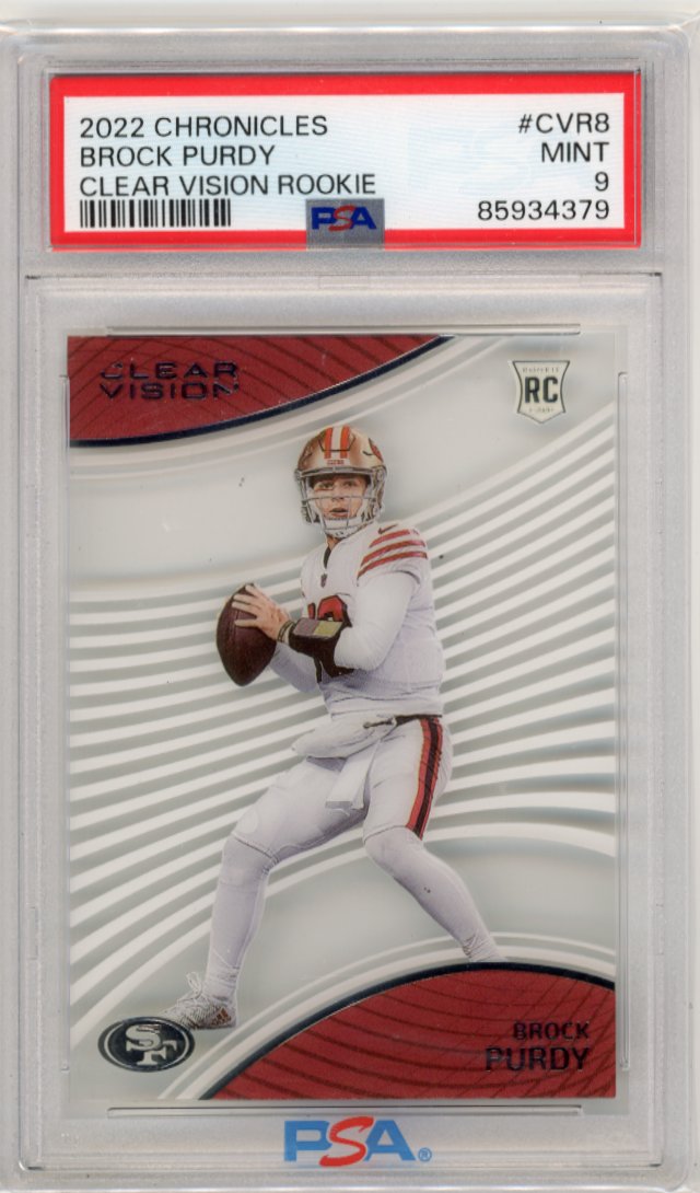 2022 Panini Chronicles Brock Purdy Clear Vision RC #CVR-8 - PSA 9 49ers