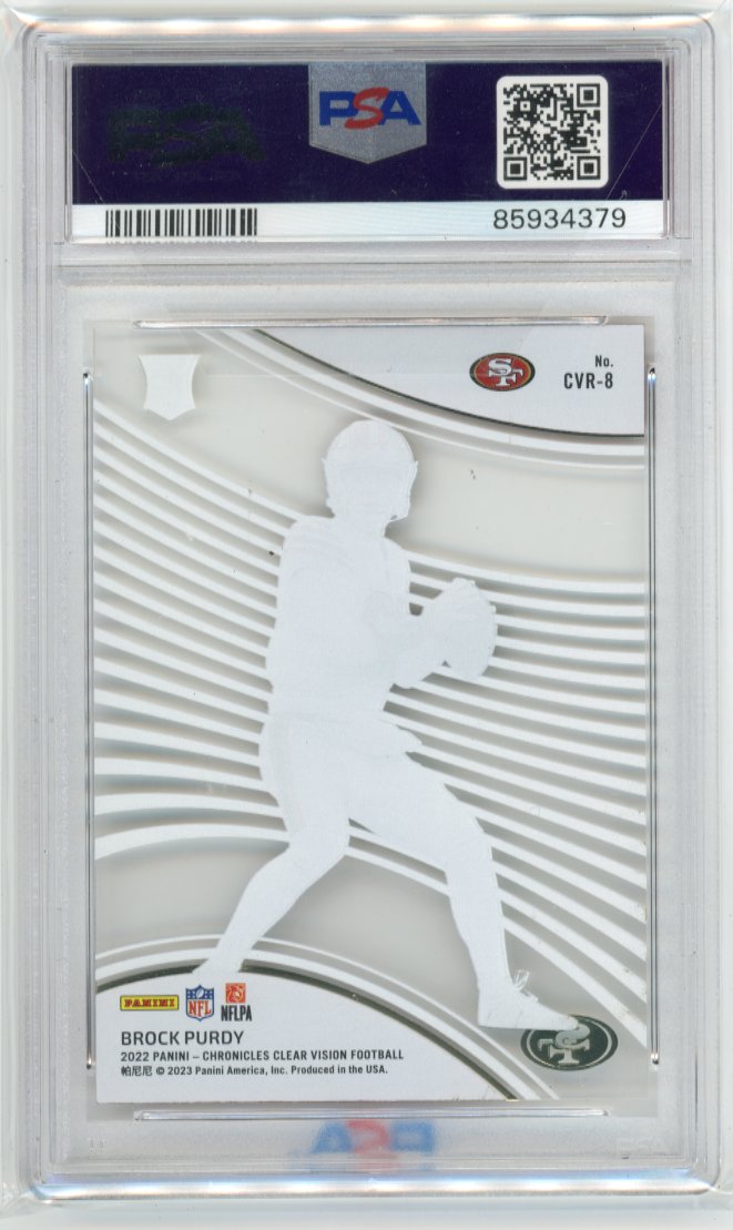 2022 Panini Chronicles Brock Purdy Clear Vision RC #CVR-8 - PSA 9 49ers