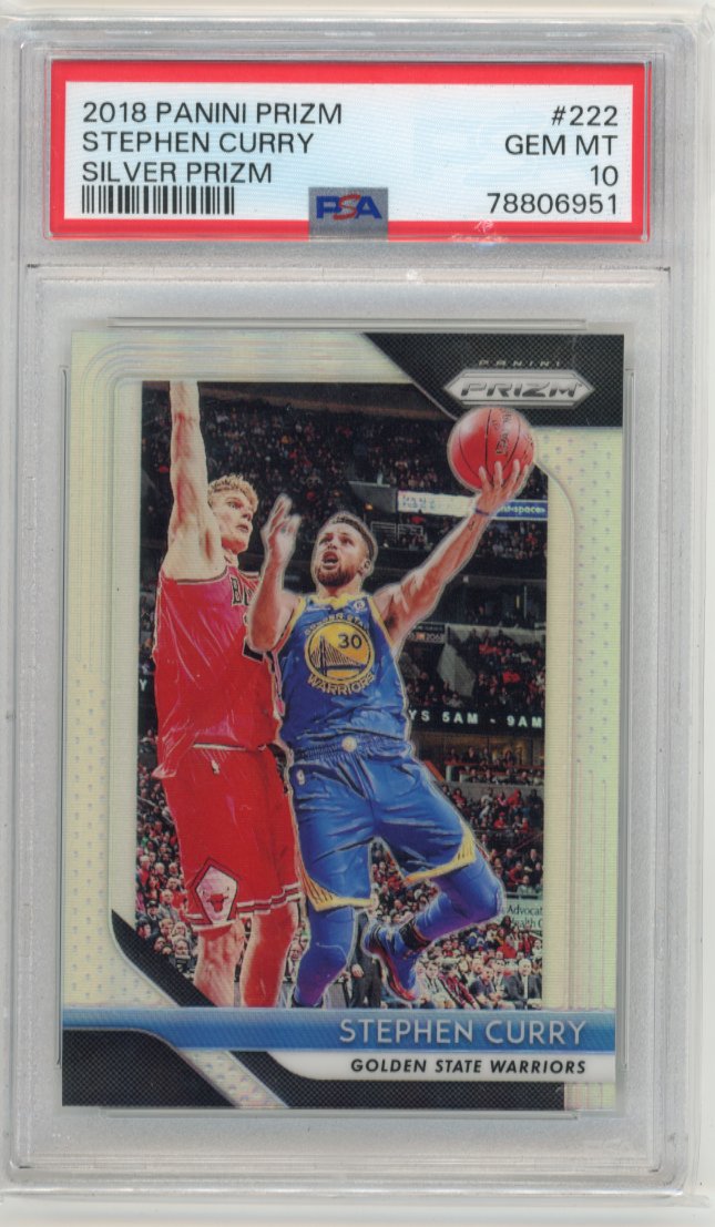 2018/19 Panini Prizm Stephen Curry #222 - Silver PSA 10 Warriors