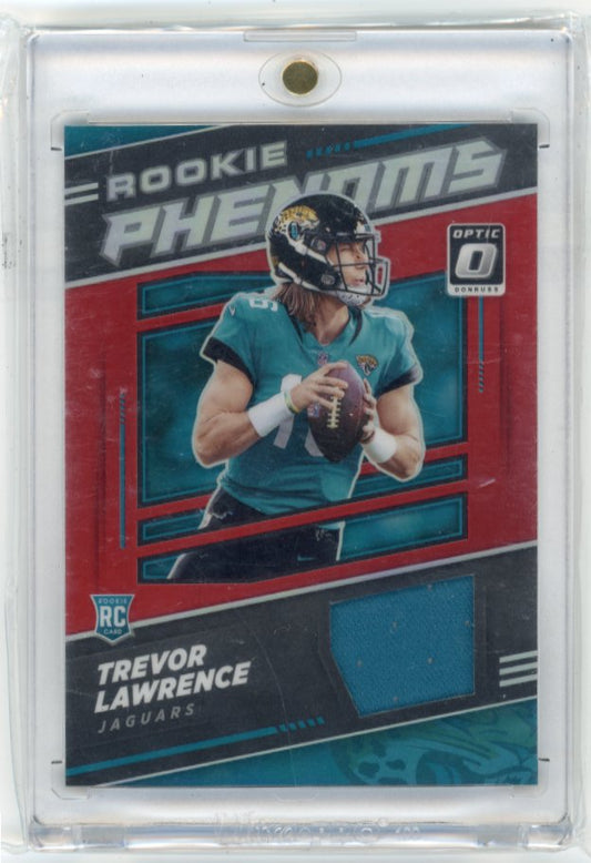 2021 Panini Donruss Optic Trevor Lawrence Rookie Phenoms RC #RP-1 - Red Relic Jaguars