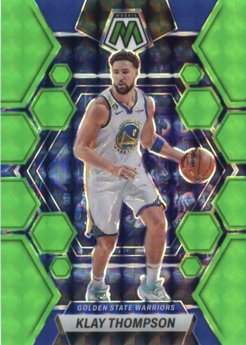 2022/23 Panini Mosaic Klay Thompson #34 - Green #/10 Warriors