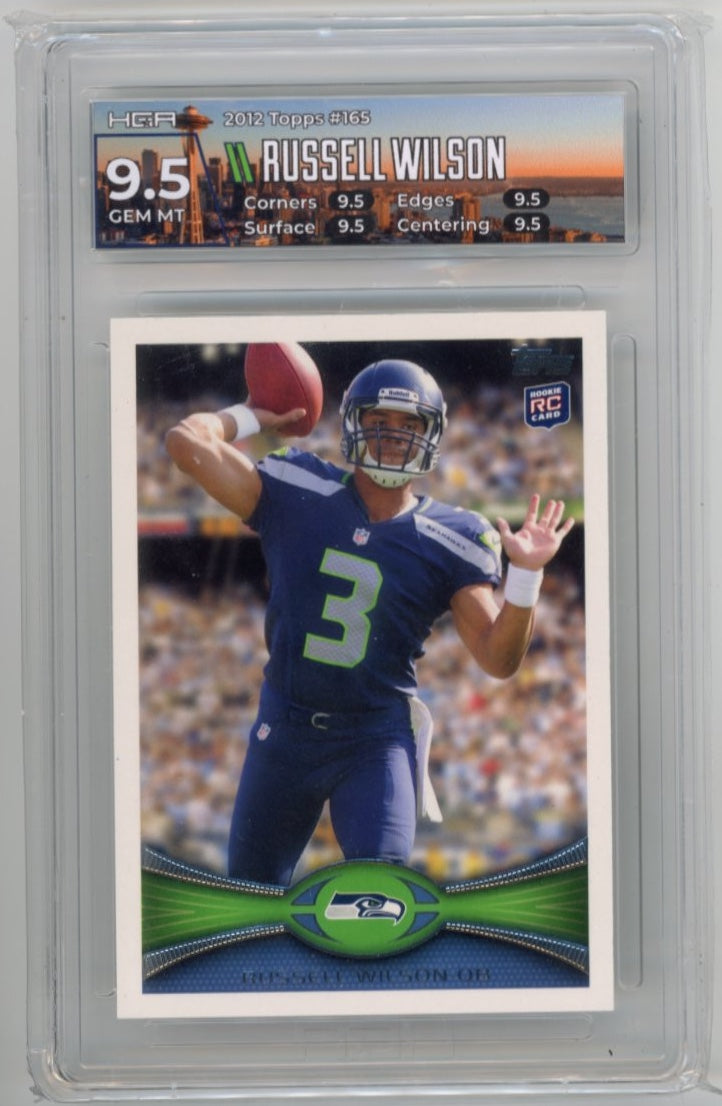 2012 Topps Russell Wilson RC 165 - HGA 9.5