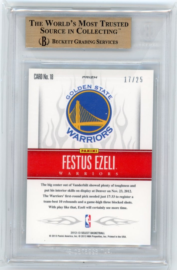 2012/13 Panini Select Festus Ezeli White Hot Rookies RC #18 - #/25 Blue Beckett 9.5