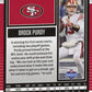 2022 Panini Score Chronicles Brock Purdy RC #SP-401 - Silver 49ers