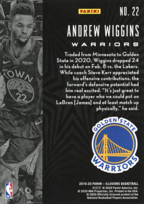 2019/20 Panini Illusions Andrew Wiggins #22 - Red #/99 Warriors