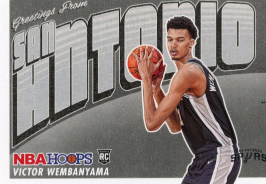 2023/24 Panini NBA Hoops Rookie Greetings Victor Wembanyama RC #1 - Spurs