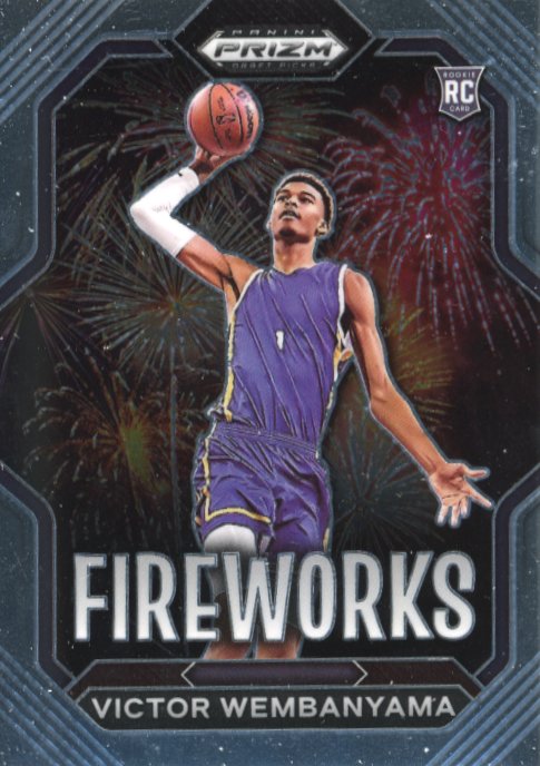 2023 Panini Prizm Draft Picks Victor Wembanyama Fireworks RC #1 - Spurs
