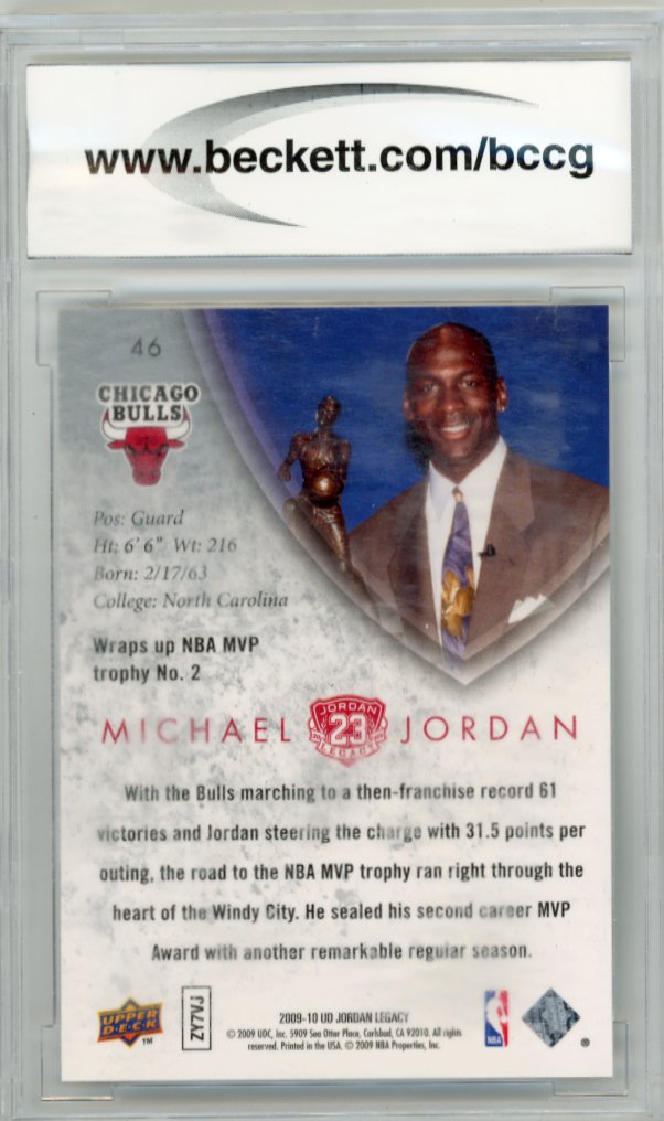 2009/10 Upper Deck Jordan Legacy Michael Jordan #46 - BCCG 10 Bulls