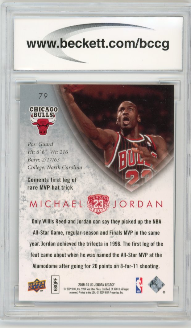 2009/10 Upper Deck Jordan Legacy Michael Jordan #79 - BCCG 10 Bulls
