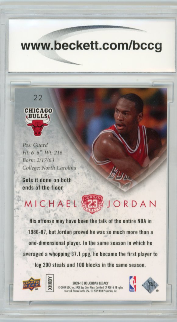 2009/10 Upper Deck Jordan Legacy Michael Jordan #22 - BCCG 10 Bulls
