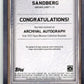 2023 Topps Museum Collection Ryne Sandberg #AA-RS - Autograph #/99 Cubs