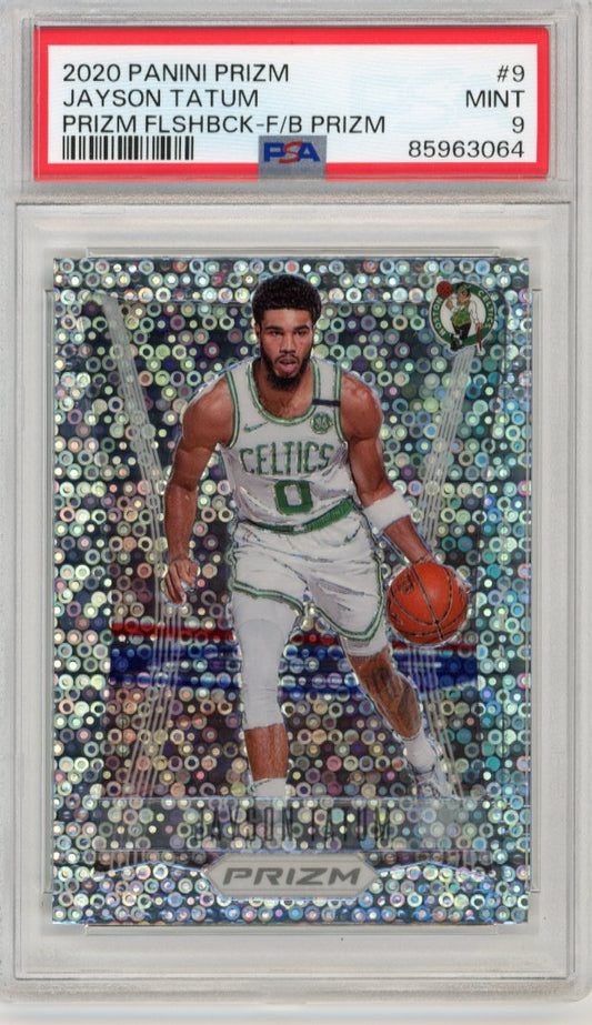 2020/21 Panini Prizm Jayson Tatum Flashback #9 - Disco PSA 9 Celtics