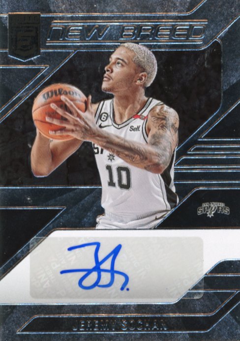 2023/24 Panini Donruss Elite Jeremy Sochan New Breed #NB-JER - Autograph Spurs