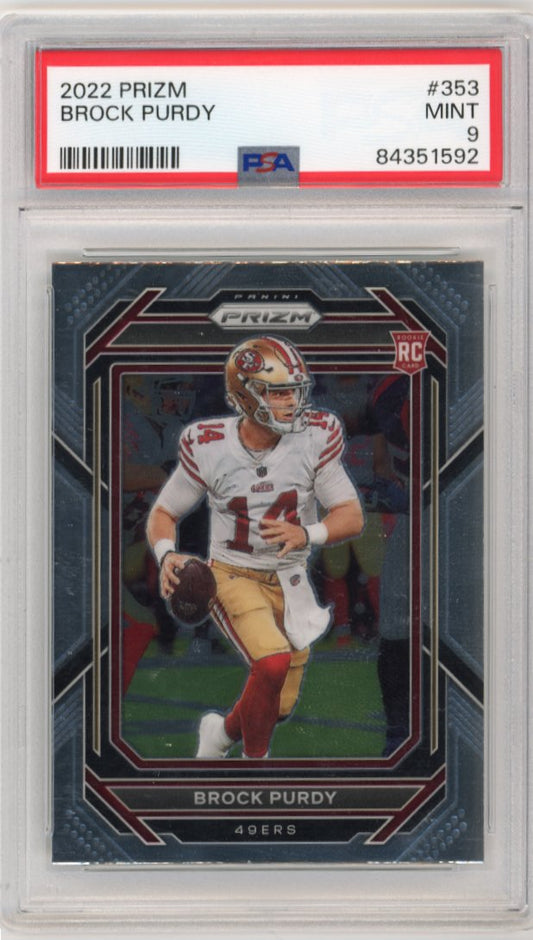 2022 Panini Prizm Brock Purdy RC #353 - PSA 9 49ers