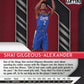 2018/19 Panini Prizm. Shai Gilgeous Alexander RC #184 - Clippers