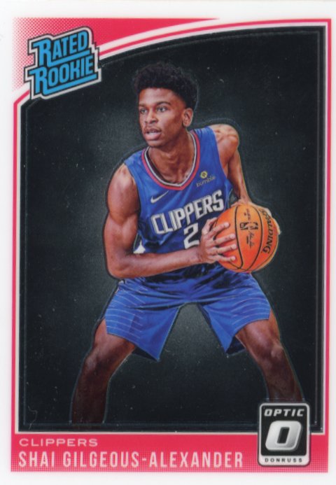 2018/19 Donruss Optic Shai Gilgeous Alexander RC #162 - Clippers