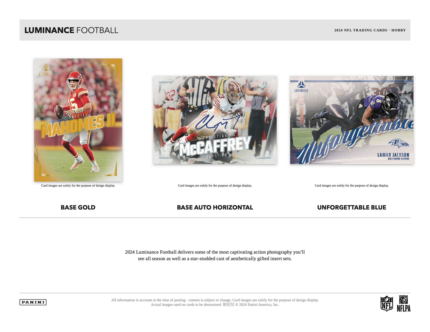 PRESALE - 2024 Panini Luminance Football Hobby Box