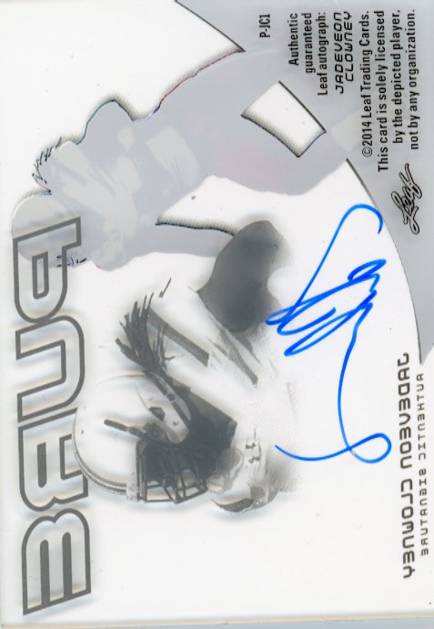 2014 Leaf Jadeveon Clowney Pure #P-JC1 - Autograph Gamecocks