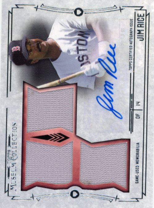 2015 Topps Museum Collection Jim Rice #SST-JR - #/199 Patch Autograph Red Sox