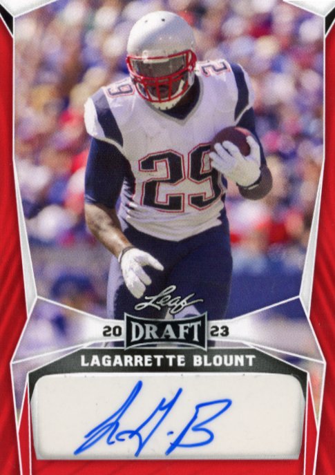 2023 Leaf Draft Lagarrette Blount #BA-LB2 - Autograph Patriots