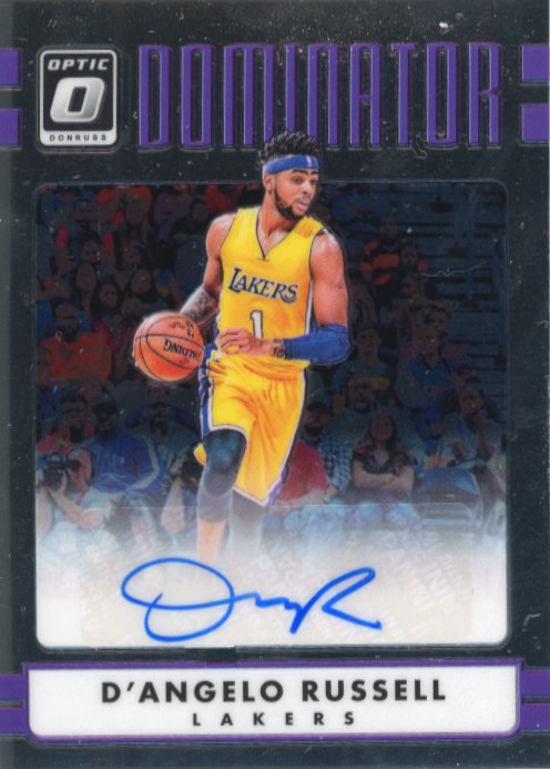 Panini Optic D'angelo Russell #19 - #/25 Autograph Lakers