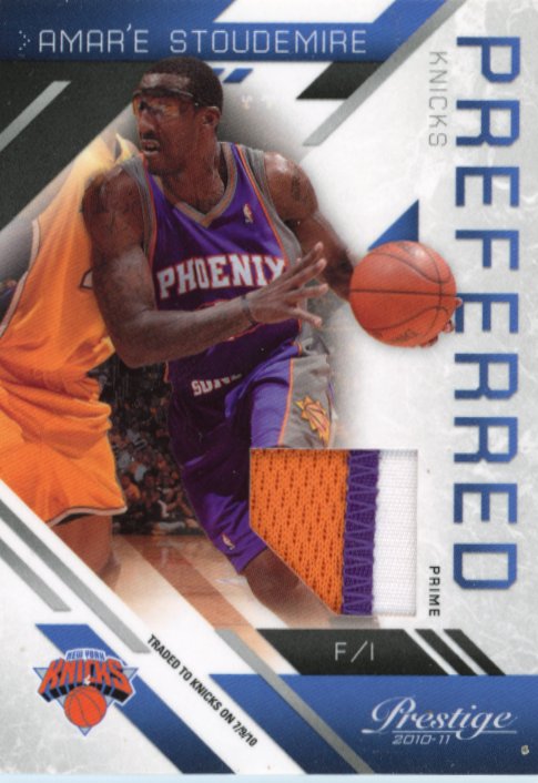 2010 Panini Prestige Amar'e Stoudemire #7 - #/25 Patch Knicks