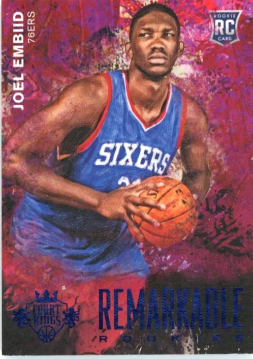 2014 Panini Court Kings Joel Embiid RC #26 - #/499 Blue 76ers