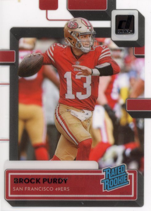 2022 Panini Donruss Clearly Brock Purdy Rated Rookie RC #99 - 49ers