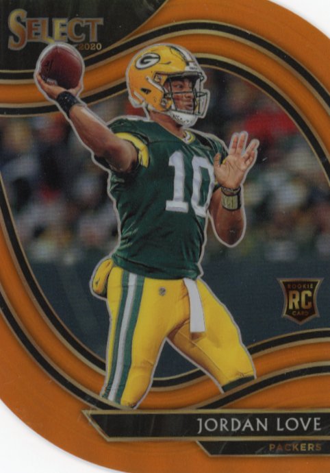 2020 Panini Select Jordan Love Field Level Dye-Cut RC #347 - Orange Packers