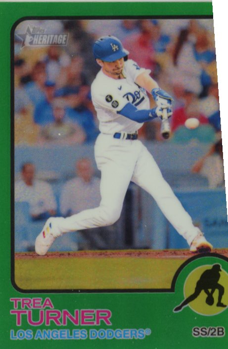 2022 Topps Heritage Trea Turner #434 - #/273 Green Dodgers