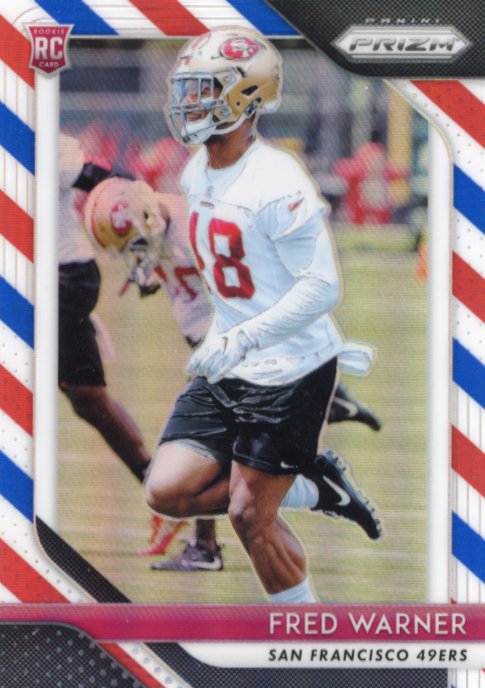 2018 Panini Prizm Fred Warner RC #257 - Red White Blue 49ers