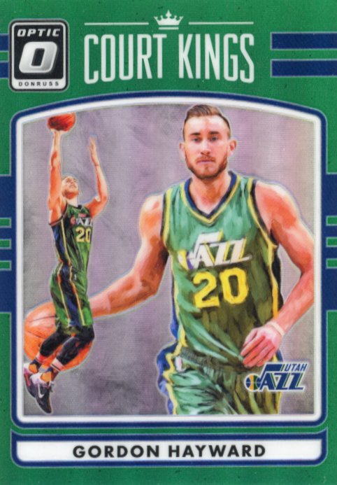 2016/17 Panini Donruss Optic Gordon Hayward Court Kings #38 - Green #/5 Jazz