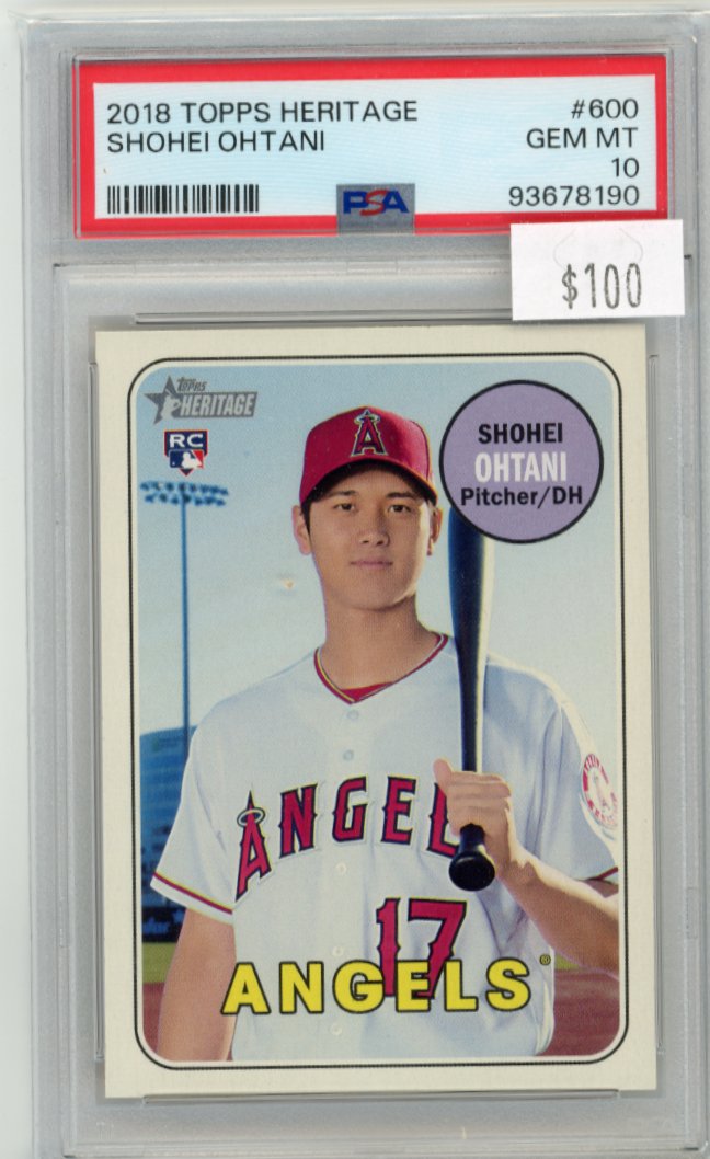 2018 Topps Heritage Shohei Ohtani RC #600 - PSA 10 Angels