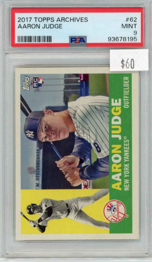 2017 Topps Archives Aaron Judge RC #62 - PSA 9 Yankees